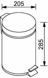 Ведро для мусора Aquanet 298617 5 л никель